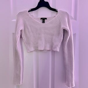 White Long Sleeve Fleece Shirt